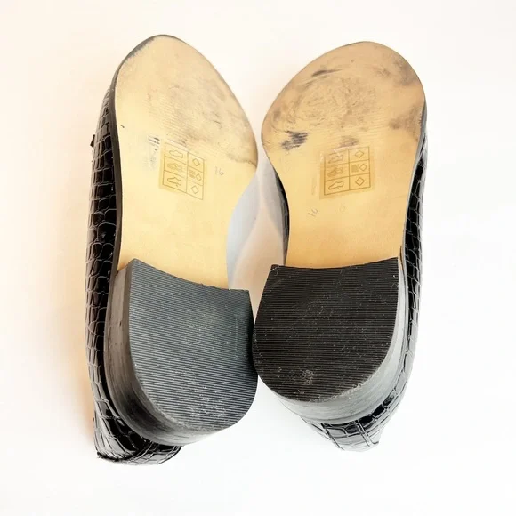 ASOS Vegan Mock Croc Gold Hardware Slip On Oxford Loafers Women’s UK 5 / US 7.5 - Picture 9 of 16